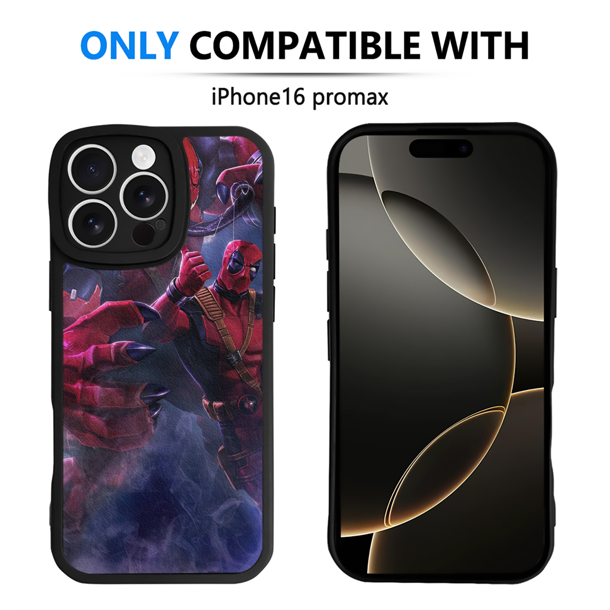 （画像用） Deadpool デッドプール 【iPhone 16シリーズ対応】シリコンスマホケース（レザー調） 材質：シリコン